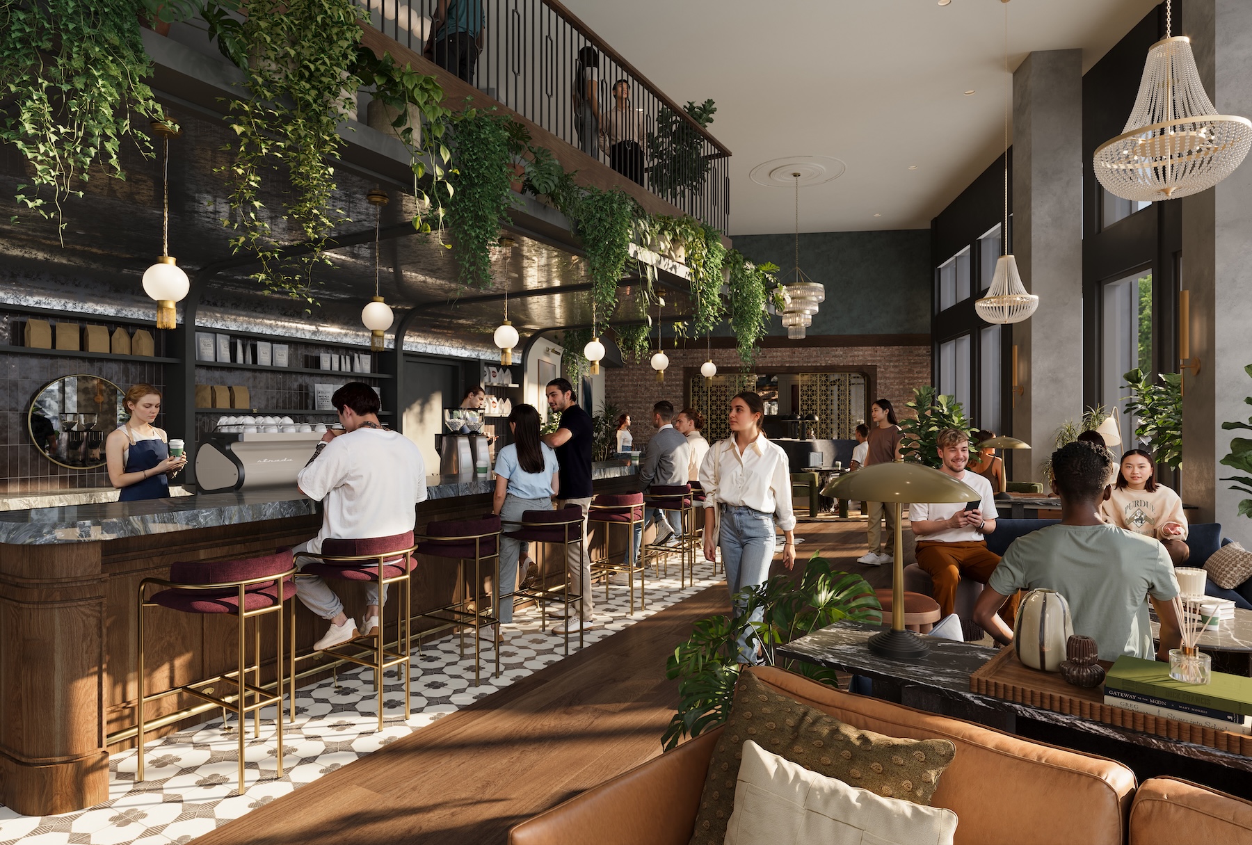 Rambler Riverfront's Daydreamer coffee shop in West Lafayette, Indiana